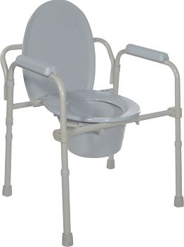 Folding Steel Commode